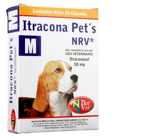 Itracona Pets NRV M 20 cápsulas ( Itraconazol 50 mg )